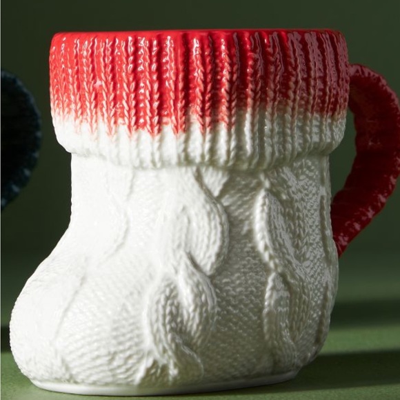 Anthropologie stocking mug Red NWT